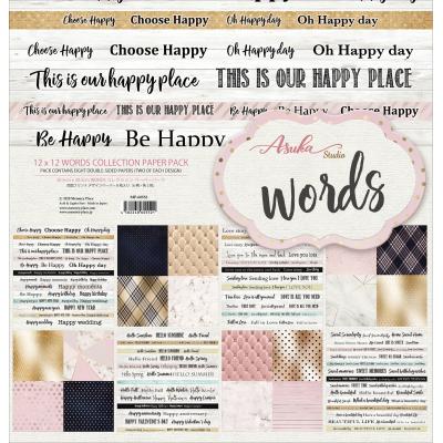 Asuka Studio Memory Place Words Designpapier - Paper Pack